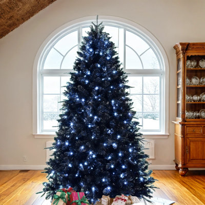 Arbre de Noël Cime 5 pi avec lumières DEL et support en métal stable