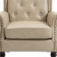 Fauteuil à structure en bois, fauteuil d'appoint moderne avec pieds en bois robustes pour la chambre à coucher du salon (fauteuil d'appoint)-855957916-855957918