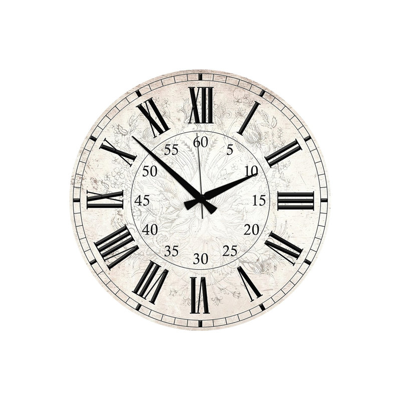 Horloge décorative en panneau de fibres à densité moyenne