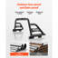 Barre de roulement pour lit de camion, support de chasse universel réglable pour camionnette compatible avec un camion de taille moyenne, fabrication en acier au carbone avec support de lumière d'extension, aucun support inclus-126266890