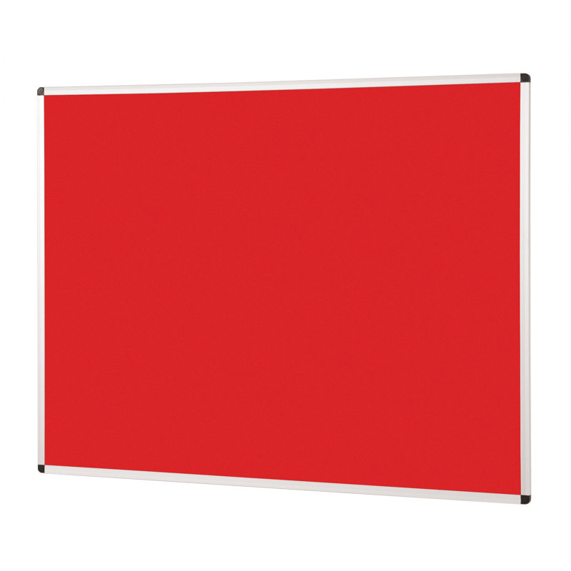 Wall Mounted Bulletin Board, 90 cm H x 120 cm W, Red