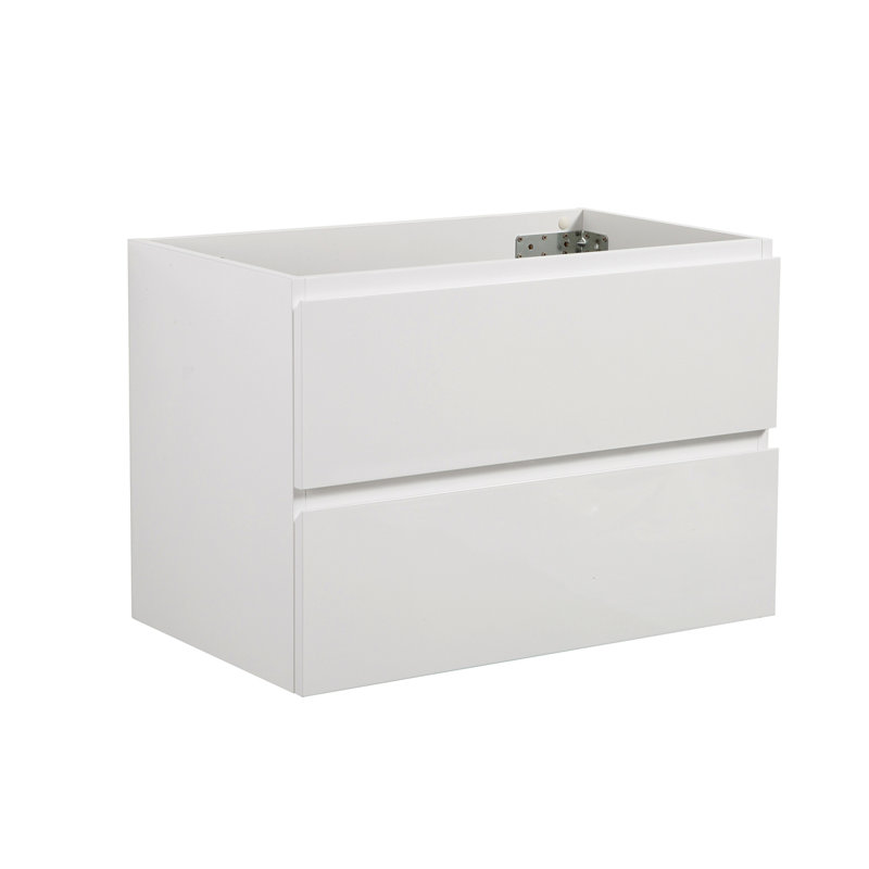 Armoire murale SANS lavabo avec deux tiroirs, Blanc
