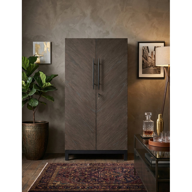 38 " L Solid Wood Bar Cabinet