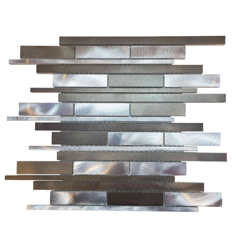 Mason 1" x 3" Metal Linear Mosaic Tile