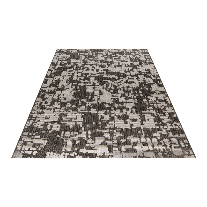 Tallinn Abstract Area Rug, Rectangular 240 x 340cm, Grey/Brown/Blue