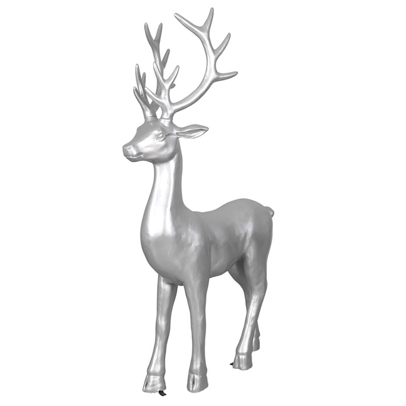 Cerf debout (argent)