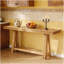 Table d'entrée en bois massif de style naturel avec rangement à deux niveaux, conception campagnarde pour une utilisation polyvalente et durable