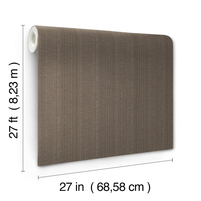 Striped Wallpaper Roll, Umber