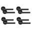 4 Pairs Straight T-Bar Door Handles with Spindle and Fixings