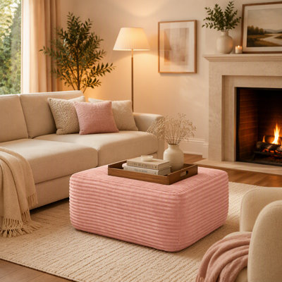 ottoman//Pink/plush