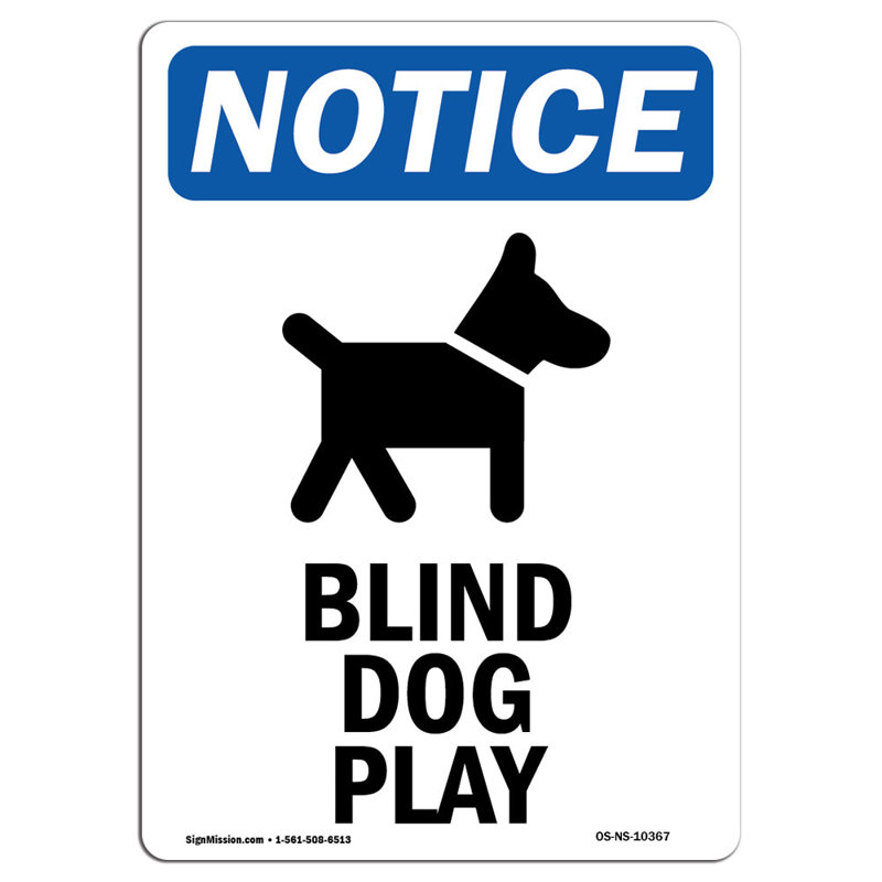 «Blind Dog at Play» avec symbole