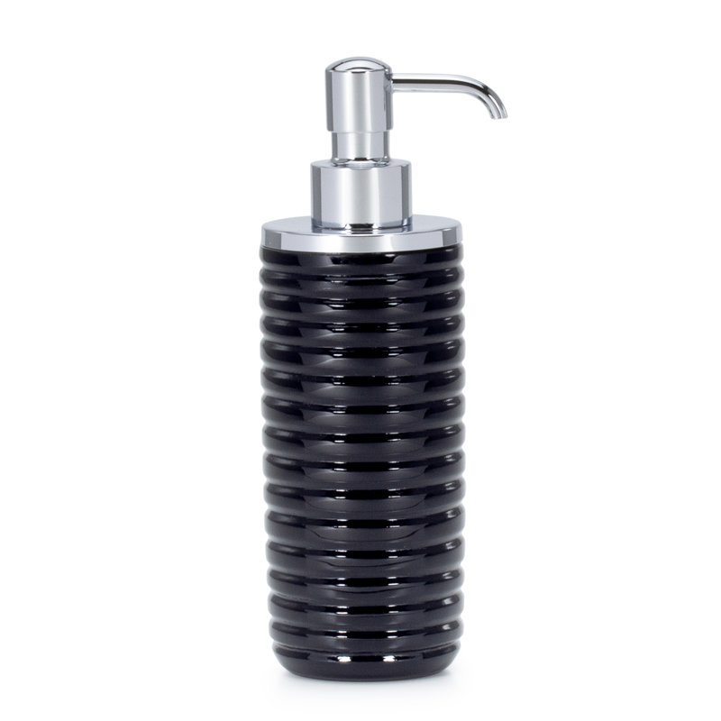 Distributeur de savon Riga, Noire/chrome poli, 2