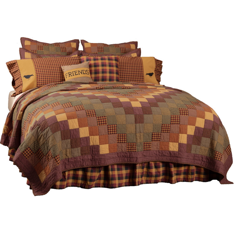 Heritage Farms Queen Cotton Reversible Patchwork Quilt