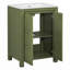 Meuble-lavabo de style rétro 24 po avec lavabo en céramique, portes à fermeture douce et tablette ajustable pour petits espaces