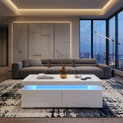 Pedestal Coffee Table with Storage