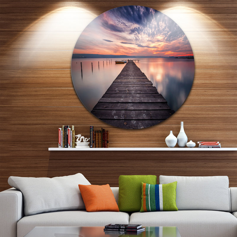 Design Art " Colorful Sunset Over Lake "