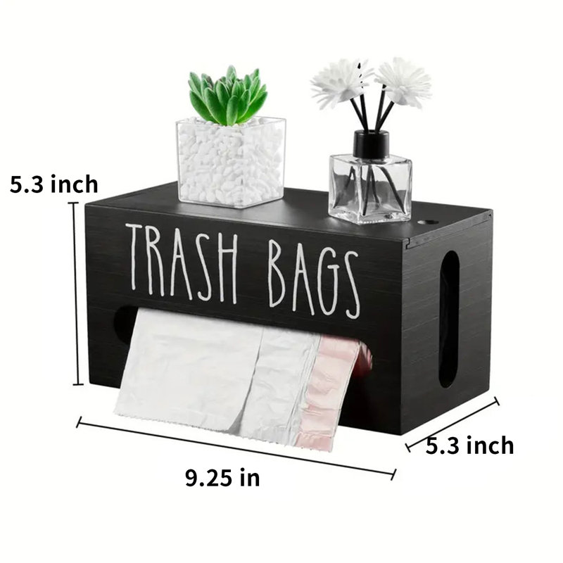 Porte-sac mural en plastique pour sac d'épicerie, Noir, noir, noir, noir