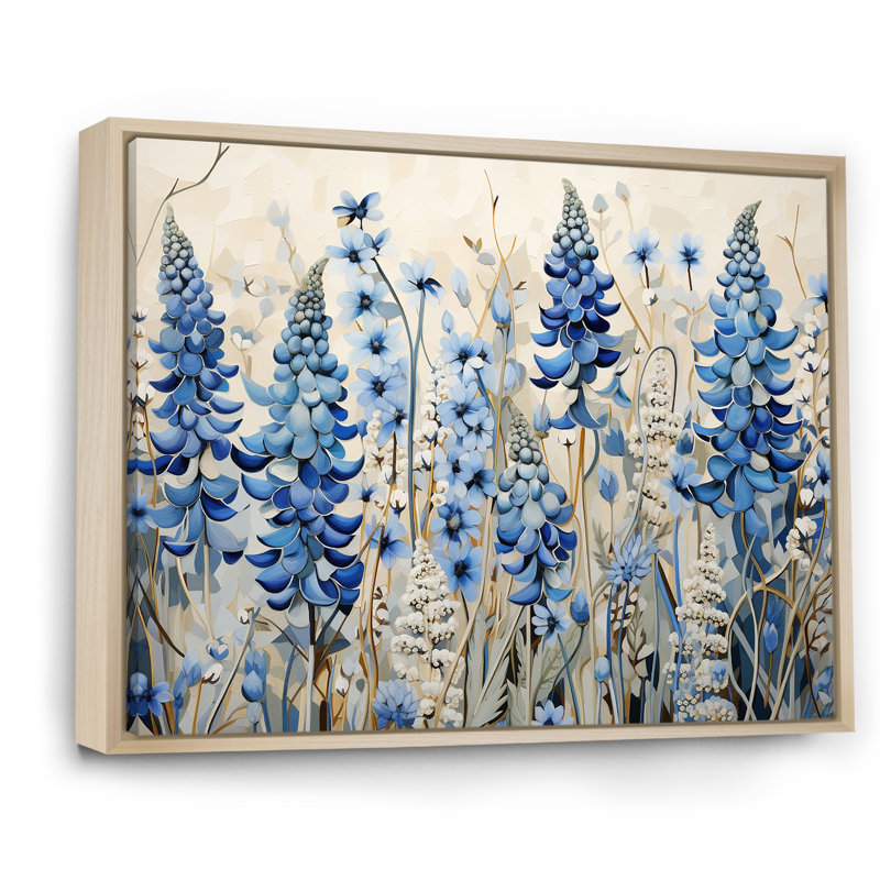 «Elegant Blue Bonnets Meadow - Blue Bonnets», reproductions d'art mural FL107197, H 16 po x l 32 po x P 1 po, Naturel