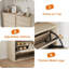 Range-chaussures avec 6 tiroirs rabattables, range-chaussures en bois avec tablette réglable, range-chaussures pour le vestibule, range-chaussures dissimulé pour le couloir, salon, chêne naturel