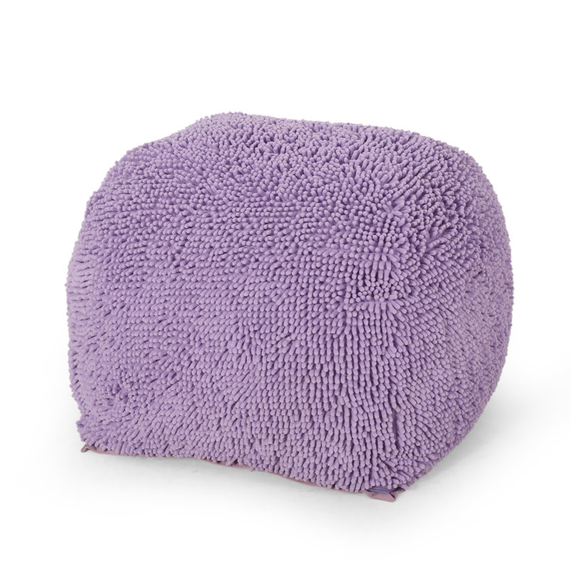 Repose-pieds carré en microfibre lavande Spongy