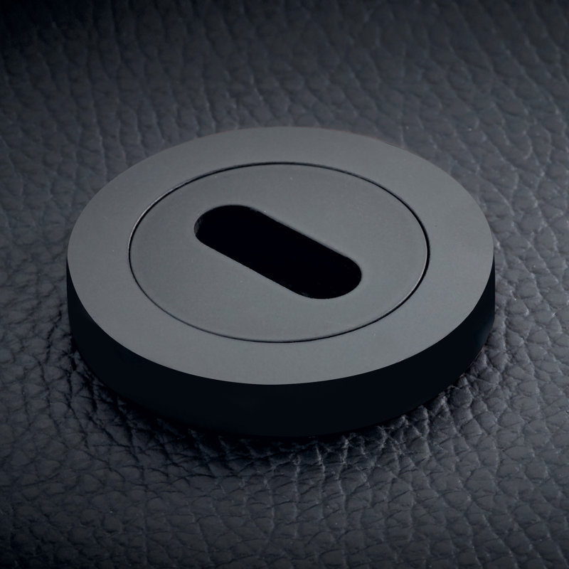 Standard Profile Escutcheon Rose, Oscuro Matt Black