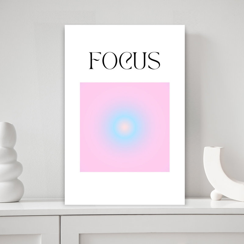Motivational Aura Poster Abstract Contemporary Wall Art Print 1 Piece Wrapped Canvas Wall Art, 45.72cm H x 30.48cm W