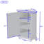 Armoire de rangement de salle de bain avec tablettes ajustables-415842586