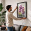 Purple Allium Heads Botanical - Framed Print-50850933-50850929