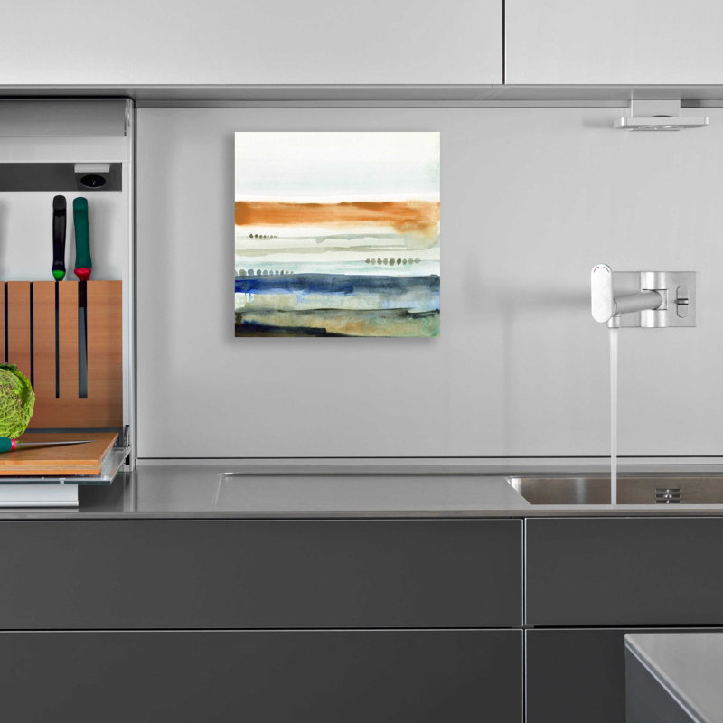 «Sunwashed Strata I» par Victoria Borges, art mural acrylique, H 12 po x l 12 po x P 0,13 po