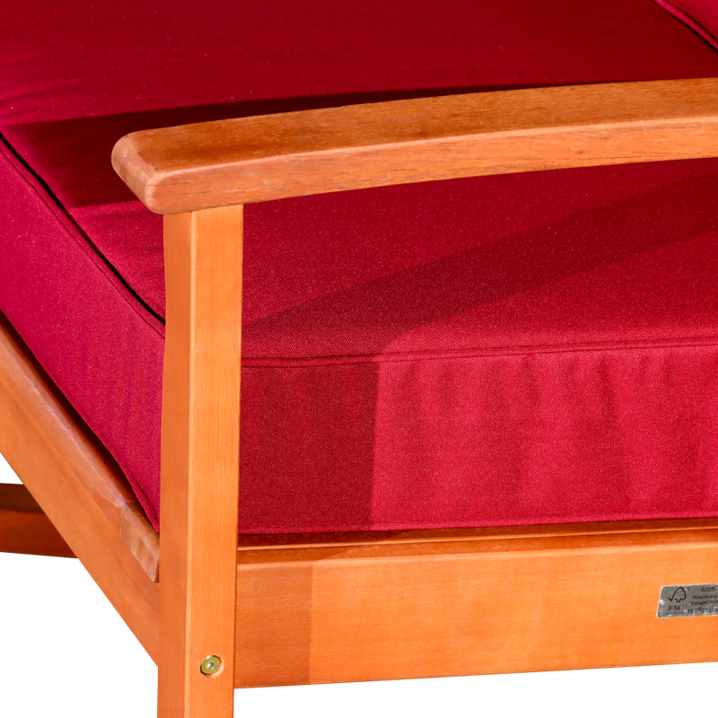 Chaise berçante, Rouge/orange
