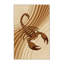 Tapis arc moderne lavable à la machine Peirsen Scorpion en brun - Reliure-466872784