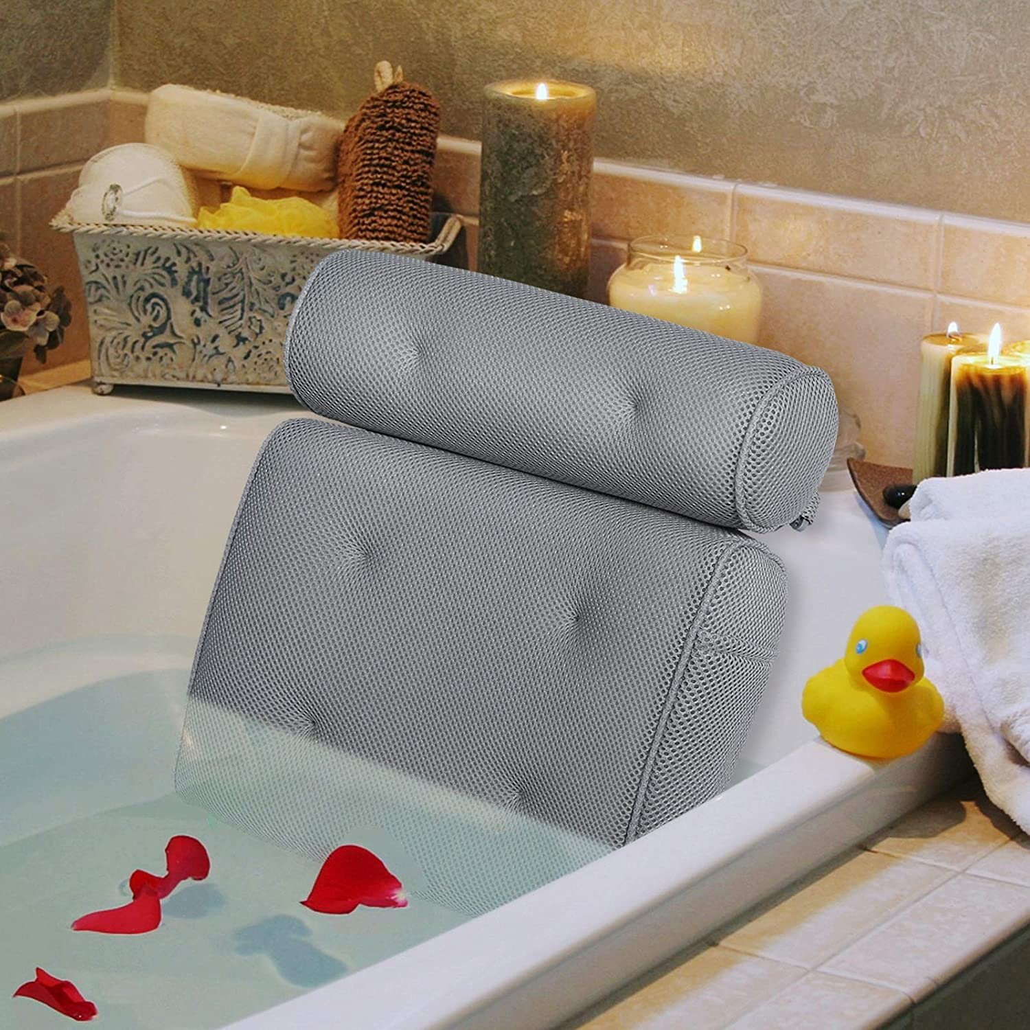 Hamlin Dual Chamber Bath Pillow Alwyn Home