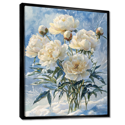 Frost Kissed Peony II - pivoines, art mural
