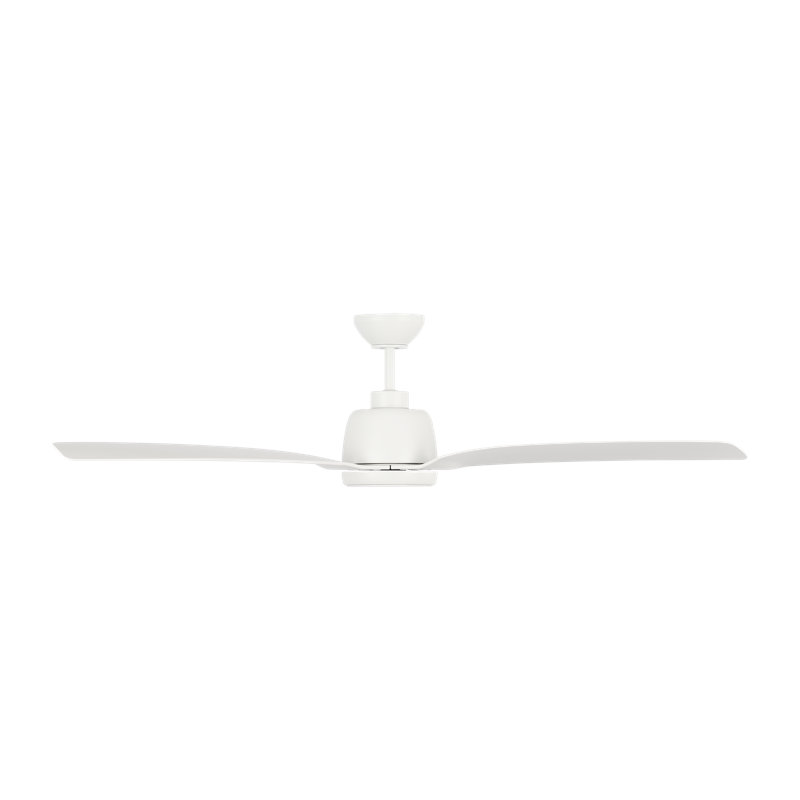 Carly LED Downrod Ceiling Fan, White, White, 15.40" H x 60" W x 60" D