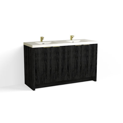 Mesa 60" W Freestanding Double Bathroom Vanity 