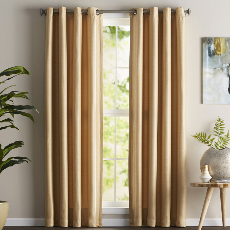 Bryson Blackout Curtain Single Panel, 52" W x 108" L, Latte