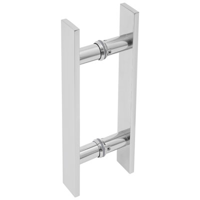 Double Sided Stainless Steel Door Handle, Pair Of Pull Push Sliding Barn Door Handles, Commercial H Shape Door Pull Handle(11.61*1.6*5.95In)