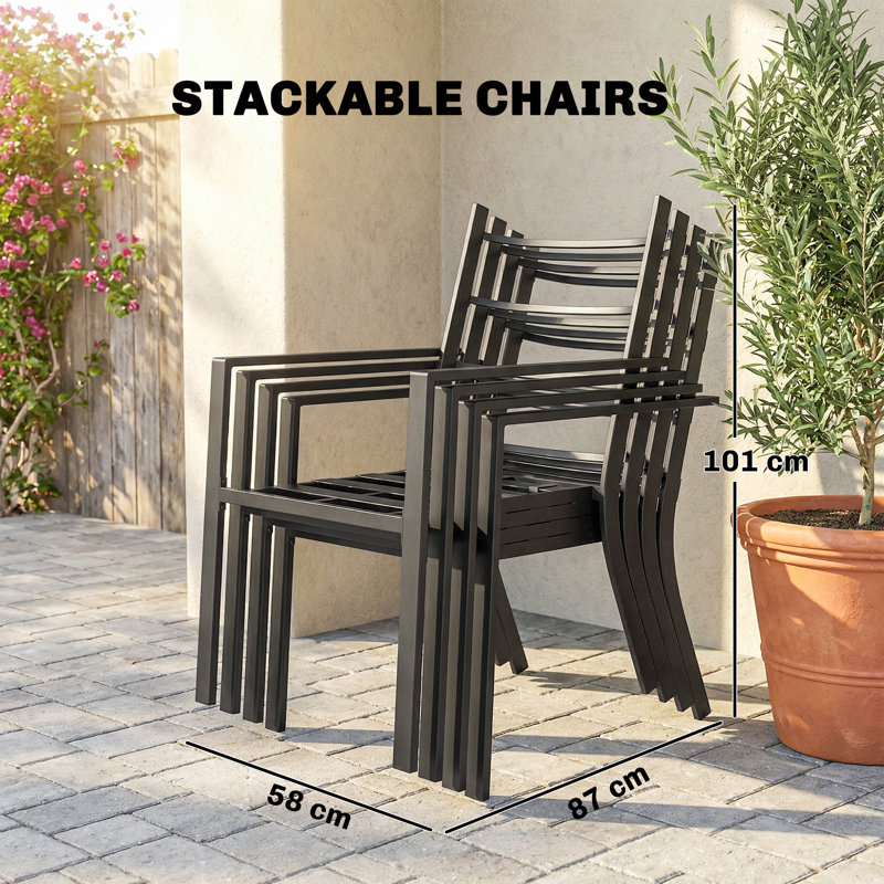 4 - Person Patio Dining Set with Square Table