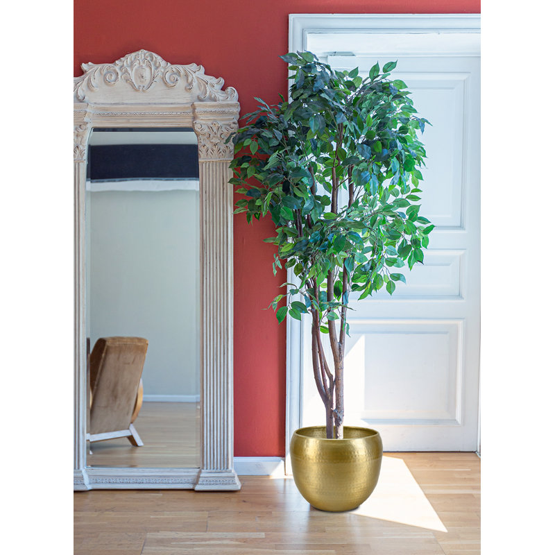 Cache-pot d'intérieur en métal Raaghav, H 13 po x l 15,50 po x P 15,50 po
