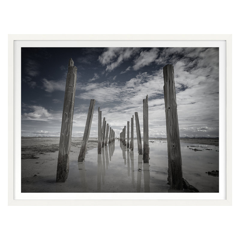 Industrial Jetty 3 Print by Chris Dunker, 36" H x 47" W, White