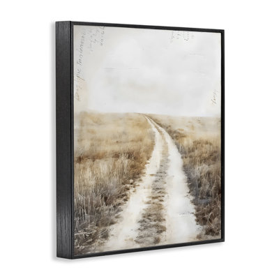 Giclée encadrée Soft Prairie Dirt Road, design par Riley B