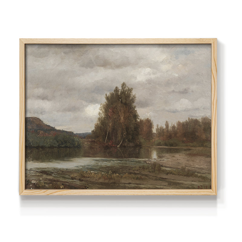 Paysages rétro-CDXC - reproduction encadrée, Naturel, H 11 po x l 14 po