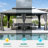 Outdoor Patio Metal Frame Resin Roof Gazebo with Privacy Curtain Mosquito Netting-121781435-121781436