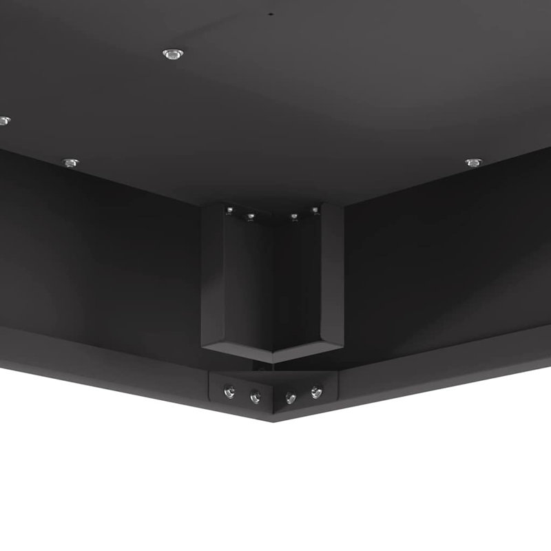 Outdoor Fire Pit, Black, 30cm H x 60cm W x 60cm D