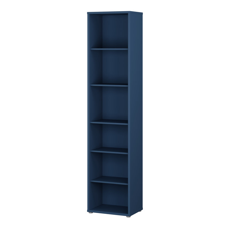 Rylon Bookcase, (5 Shelves) 214.3cm.H x 214.3cm.W x 214.3cm.D, Navy