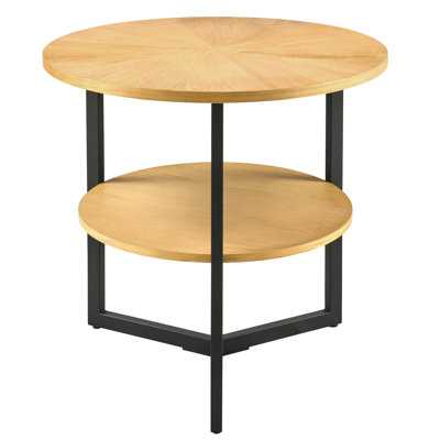 Ensemble de tables de bout en bois massif à 3 pieds