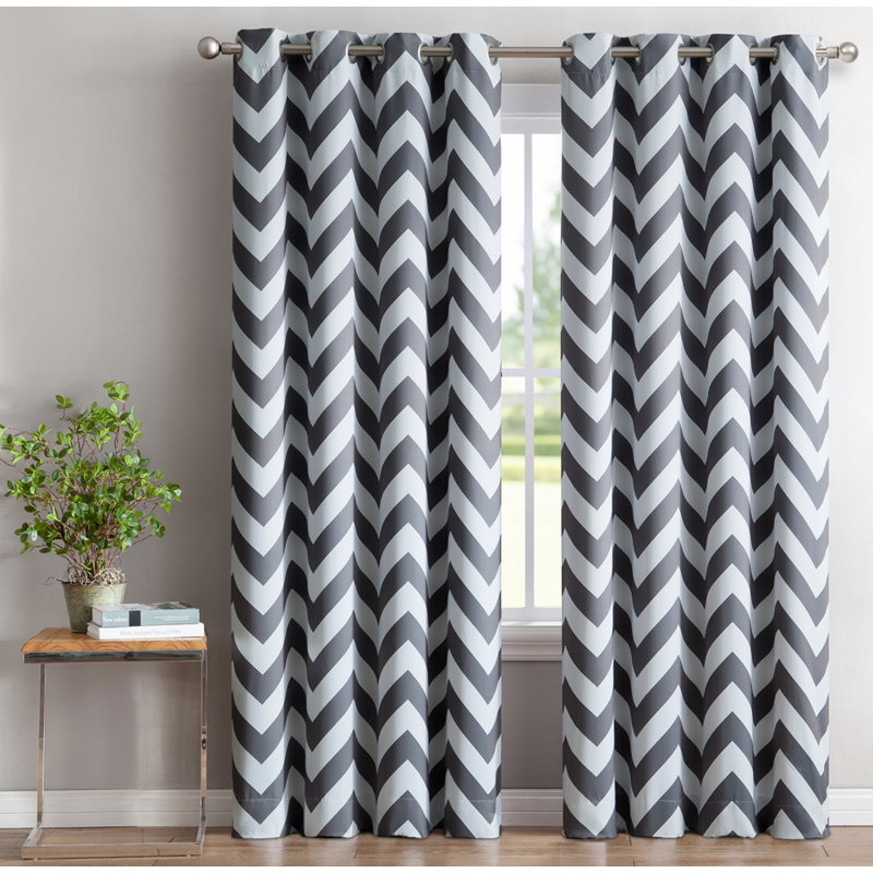 Paire de rideaux occultant et isolants avec œillets Bryttnee, Gris, l 52 po x L 96 po