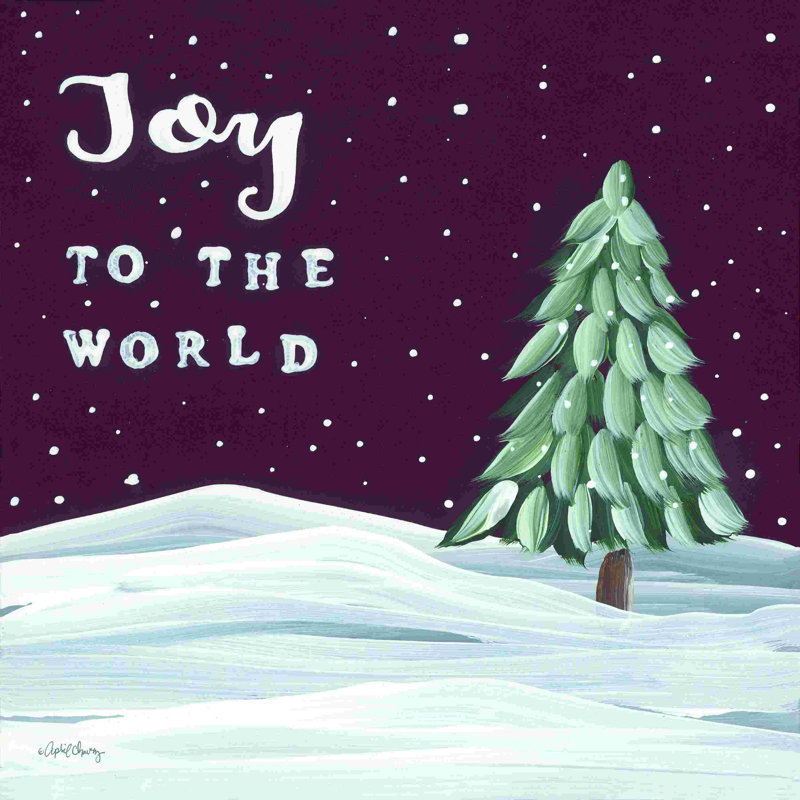 «Joy To The World» par April Chavez - reproduction, H 36 po x l 36 po, Cadre simple noir, Oui