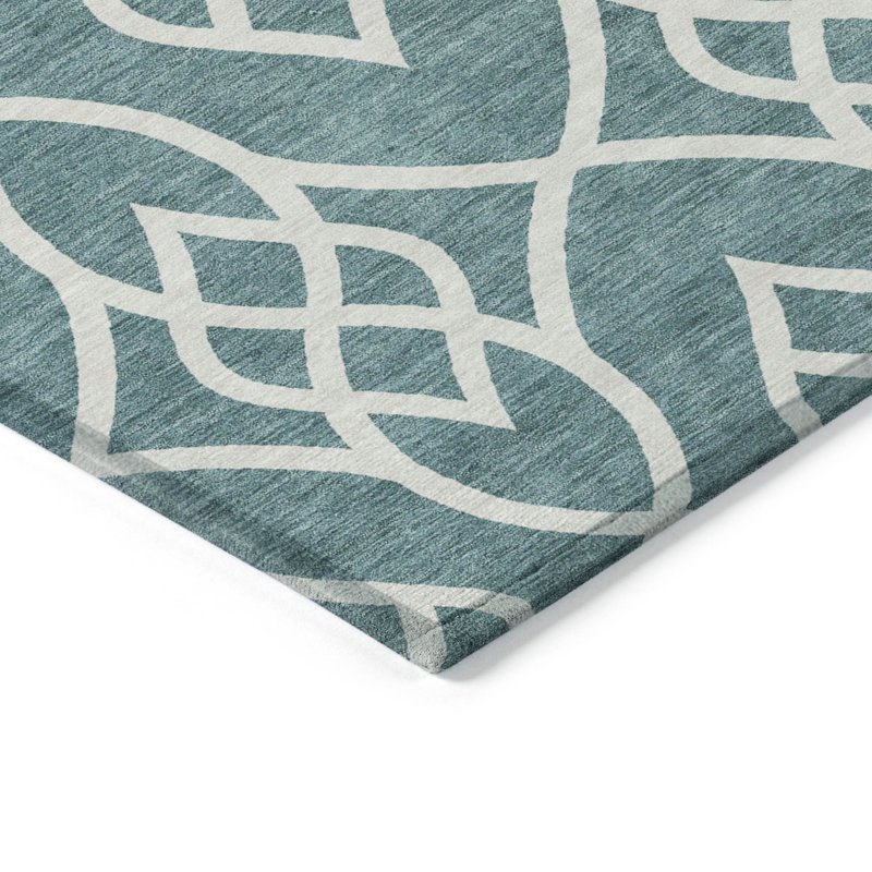 Malek Indoor/Outdoor Area Rug with Non-Slip Backing, Rectangle 8' x 10'