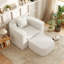 Fauteuil-lit 2 en 1 avec repose-pieds convertible Ivona Ivona Modern, aucun assemblage requis-827077125